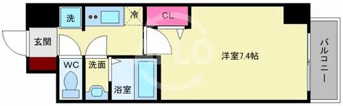 スペーシア日本橋東【12階】の間取り