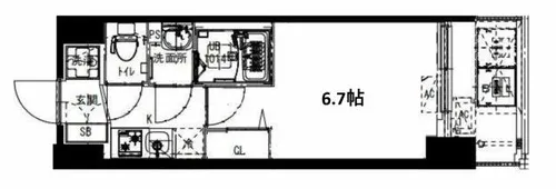 Alivis福島海老江【12階】の間取り