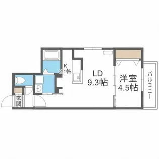 ブランシャールSH大通【3階】の間取り