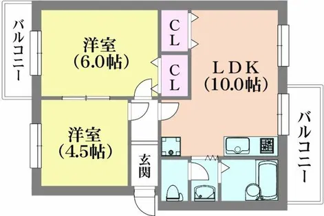 ガーデン北六甲【2階】の間取り