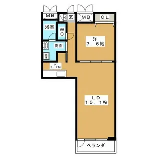 レジディア東桜Ⅱ【7階】の間取り