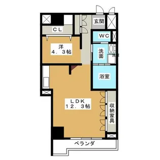 ロイヤルオーク栄セントラルプラザ【7階】の間取り