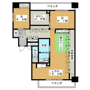 ロイヤルオーク栄セントラルプラザ【8階】の間取り