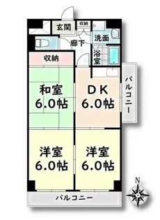 リージョン妙音【9階】の間取り