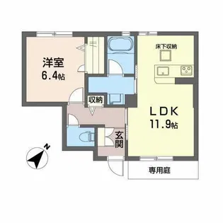 シャーメゾン オリンピア【1階】の間取り