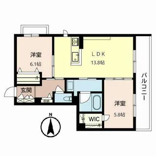 シャーメゾン・カレ【0201号室】の間取り