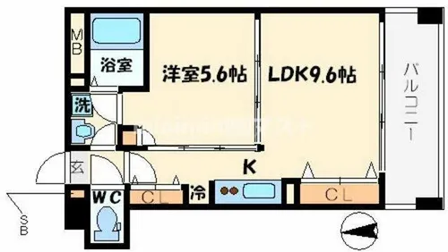 アーデンタワー立売堀【11階】の間取り