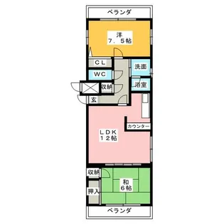 マ・メゾン【1階】の間取り