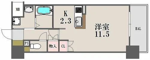 大拓ハイツ22【4階】の間取り