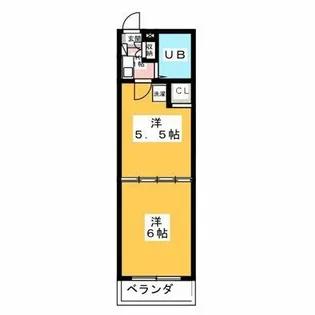 ディスティーノ豊橋 West【602号室】の間取り