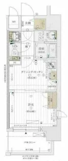 レジュールアッシュ都島ヴェルクレール【5階】の間取り