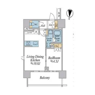 オープンレジデンシアTHEMIDFORT【10階】の間取り