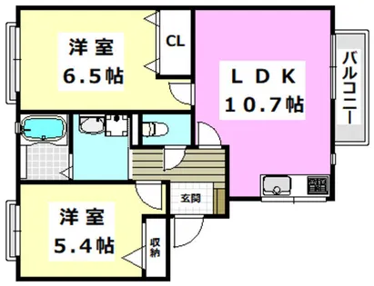 Vingt Domils水尾【A207号室】の間取り