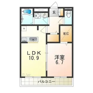 大阪府堺市堺区三宝町3丁【アパート】の間取り