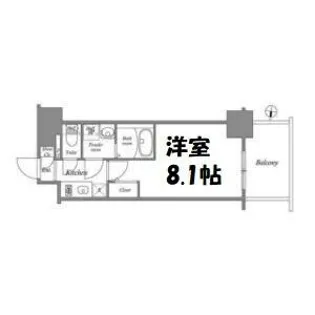 エスリード新栄マルス【8階】の間取り