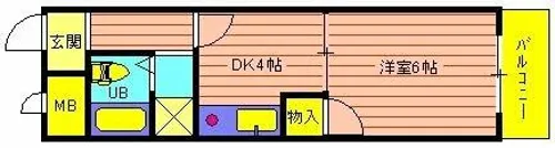 シャトルウッド【406号室】の間取り