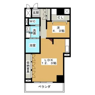 ロイヤルオーク栄セントラルプラザ【6階】の間取り