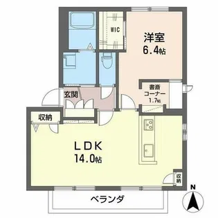 グッド ウィル住道【1階】の間取り