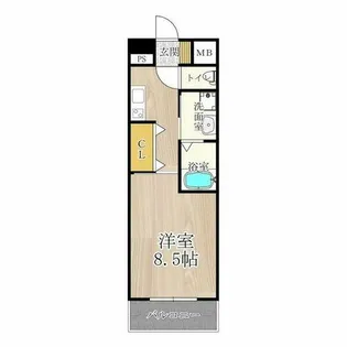 メゾン デ ノムラ島之内【4階】の間取り
