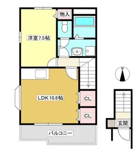 ハイステージIS【2階】の間取り