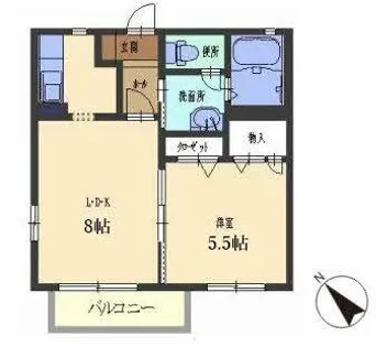 サンパティオ【2階】の間取り