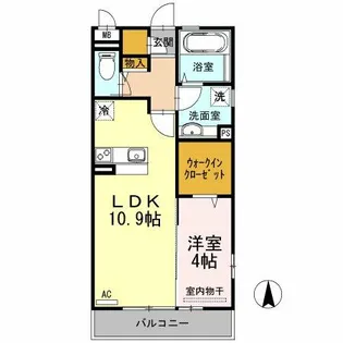 グランディール松原【2階】の間取り