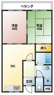みどりマンション【202号室】の間取り