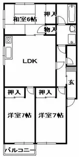 ウッディハウス【3階】の間取り