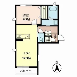 シャーメゾン エミナ【0203号室】の間取り