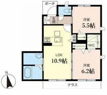 レイクビュー湖都 III【0102号室】の間取り