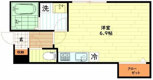 メゾン田中 海老江Ⅱ【1階】の間取り
