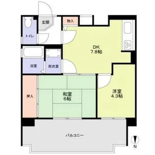 メゾンドール田辺【5階】の間取り