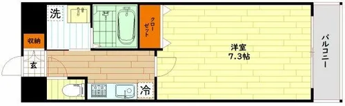 サムティ北梅田VESSEL【2階】の間取り