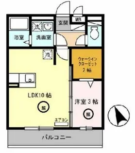 ノア東山A棟【1階】の間取り