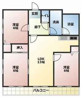 エスペランサ【402号室】の間取り