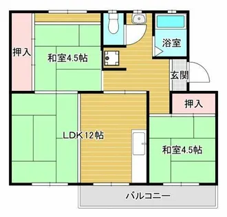公団狭山住宅23号棟【1階】の間取り