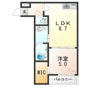 フジパレス瓜生堂Ⅲ番館【1階】の間取り