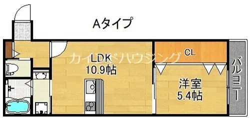 プレジール帝塚山【2階】の間取り