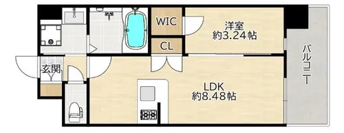 エスリードレジデンス都島ノース【4階】の間取り