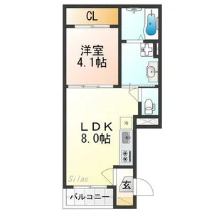 ハーモニーテラス藤森【1階】の間取り