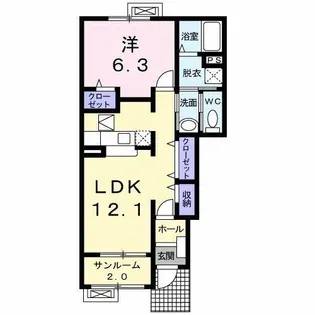 N3-コンドミニアム【1階】の間取り