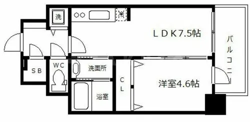 BLAU本町東【10階】の間取り