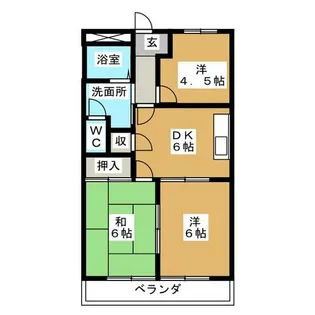 エスペランサ西前田【3階】の間取り