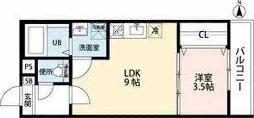 アザール【2階】の間取り