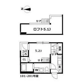 サダルスウド【101号室】の間取り