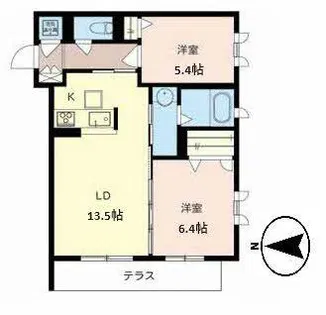 コスモス野上【0102号室】の間取り
