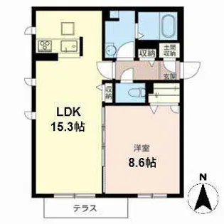 プルミエール・弐番館【0101号室】の間取り