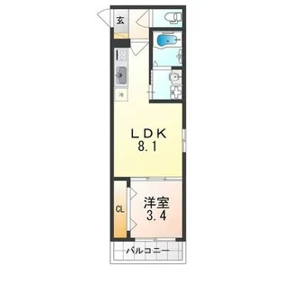 F asecia laso【1階】の間取り