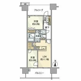 シエリア本郷駅前【13階】の間取り