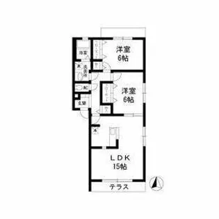 ユリ・コート亀の井【1階】の間取り